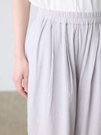 striped crepe wide easy pants