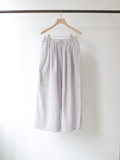 striped crepe wide easy pants