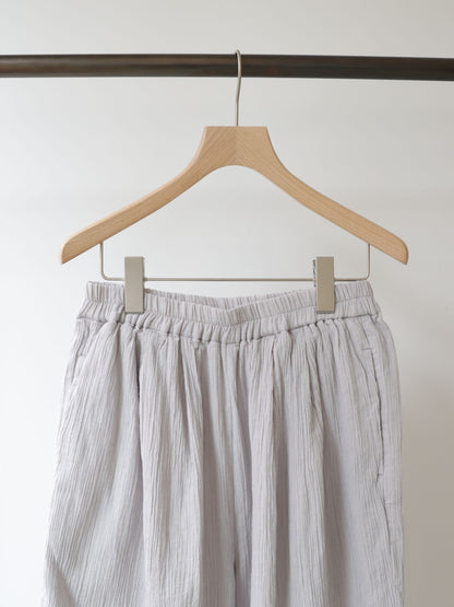 striped crepe wide easy pants