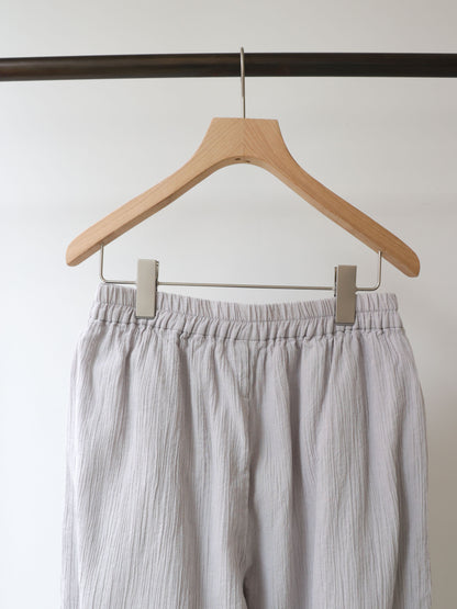 striped crepe wide easy pants