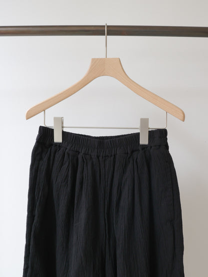 striped crepe wide easy pants