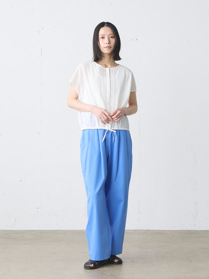 color tuck easy pants