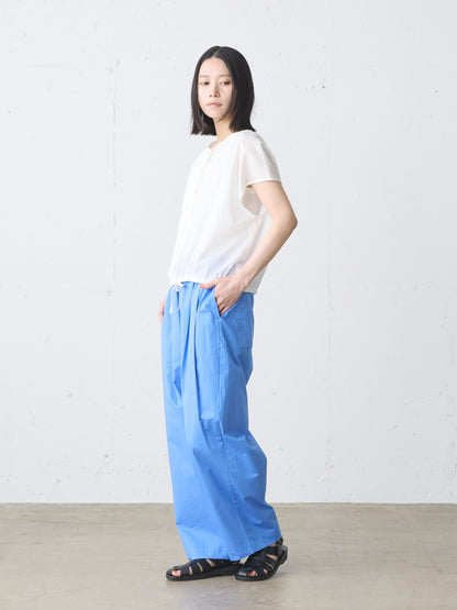 color tuck easy pants