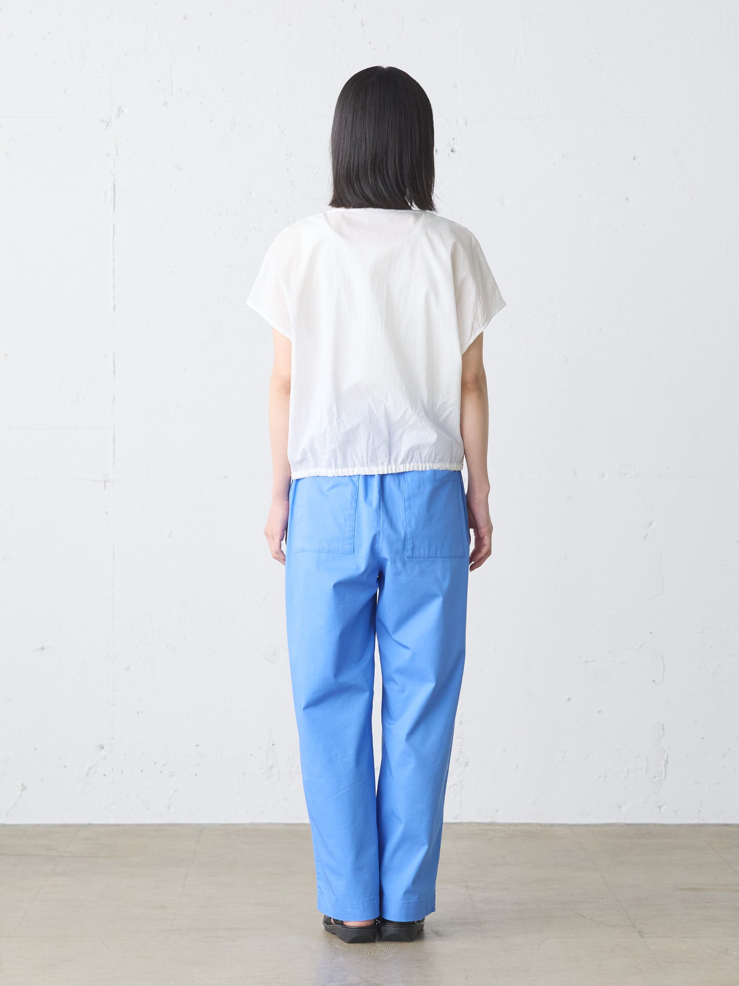 color tuck easy pants