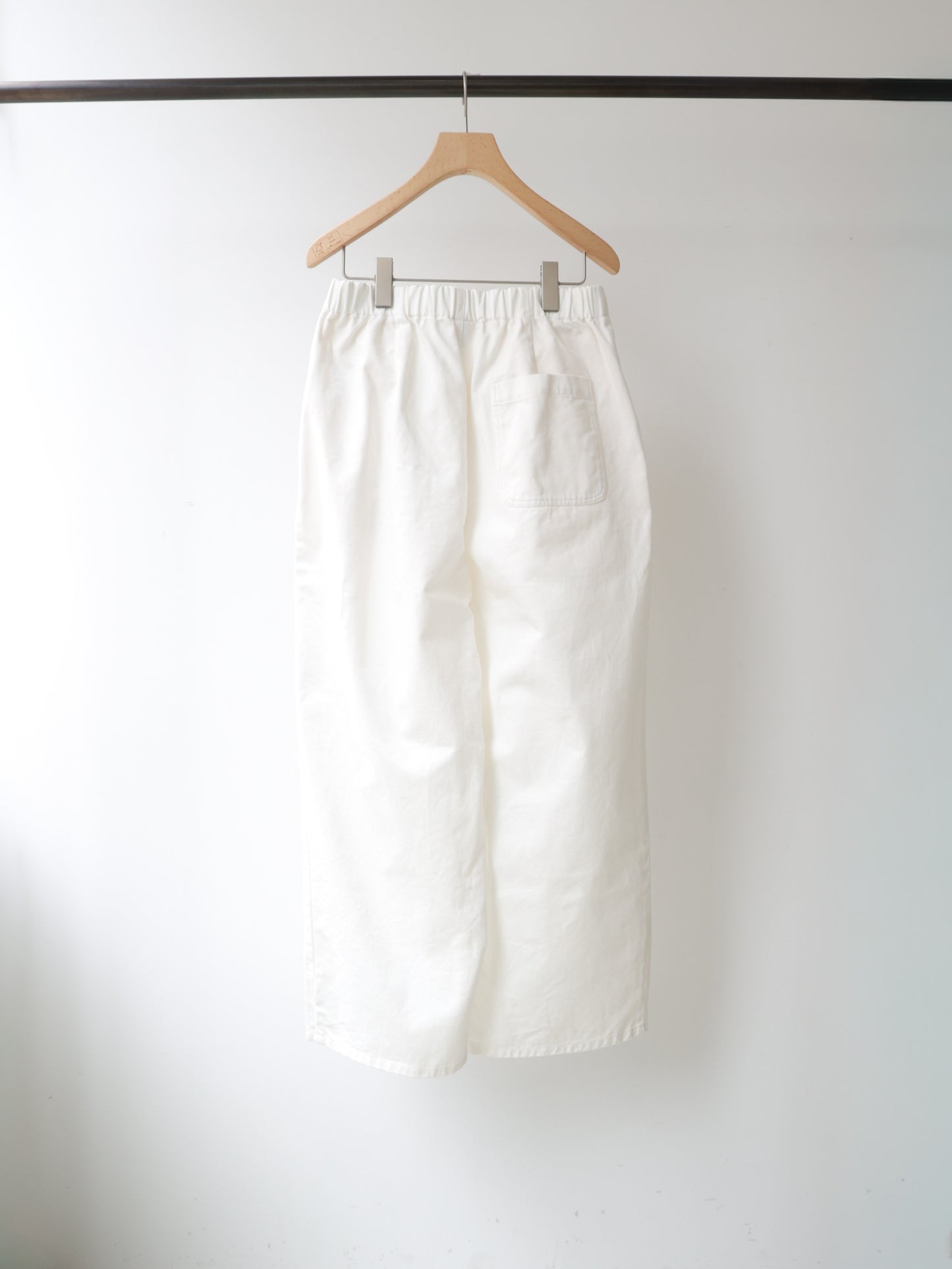 denim tuck wide easy pants