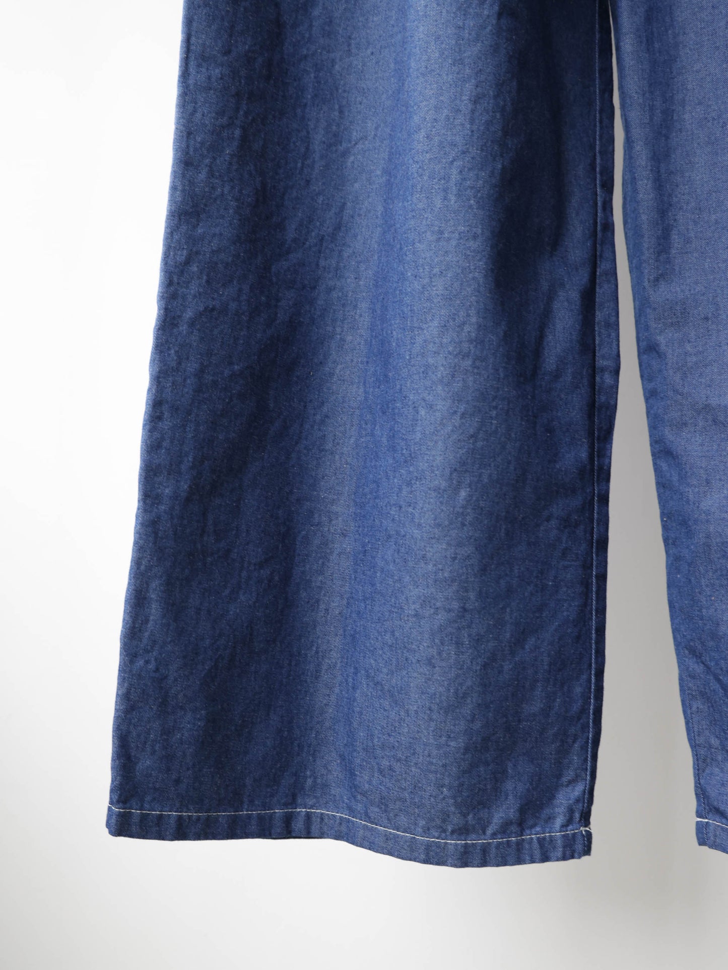 denim tuck wide easy pants