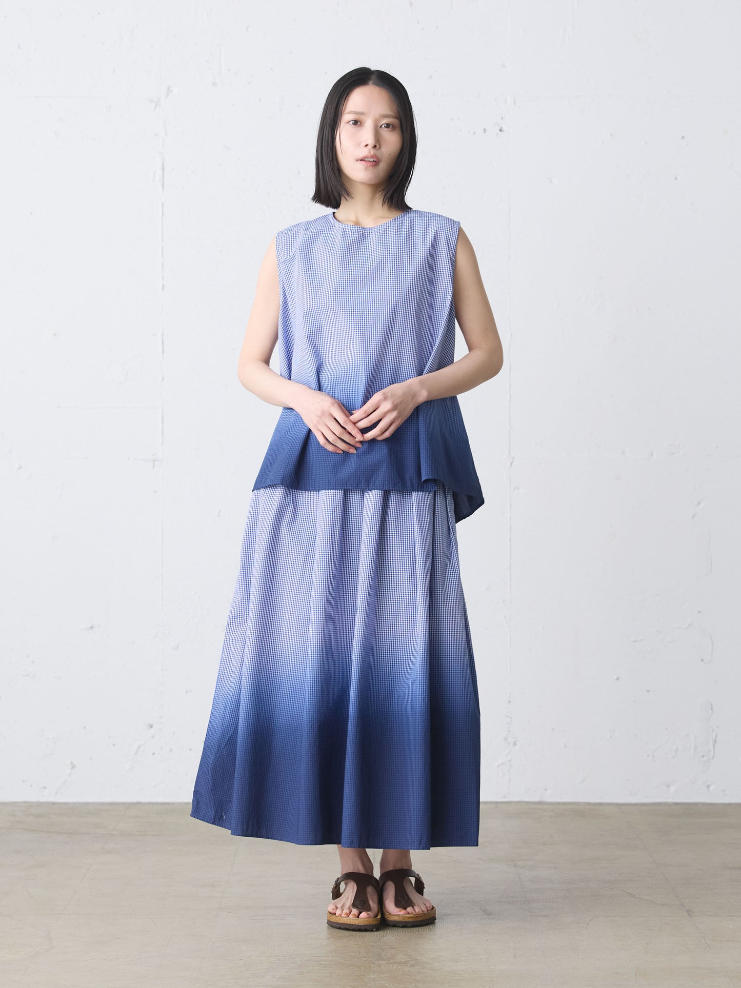 gradation dye flare skirt