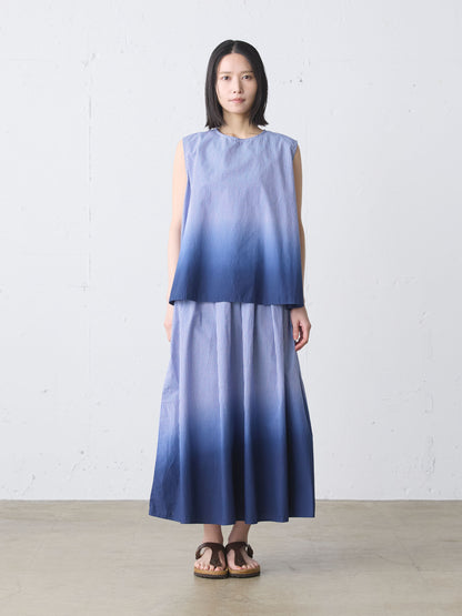 gradation dye flare skirt