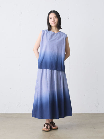 gradation dye flare skirt