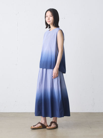 gradation dye flare skirt