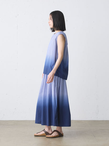 gradation dye flare skirt