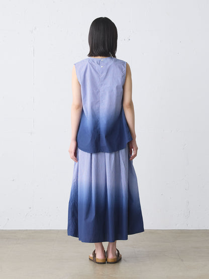 gradation dye flare skirt