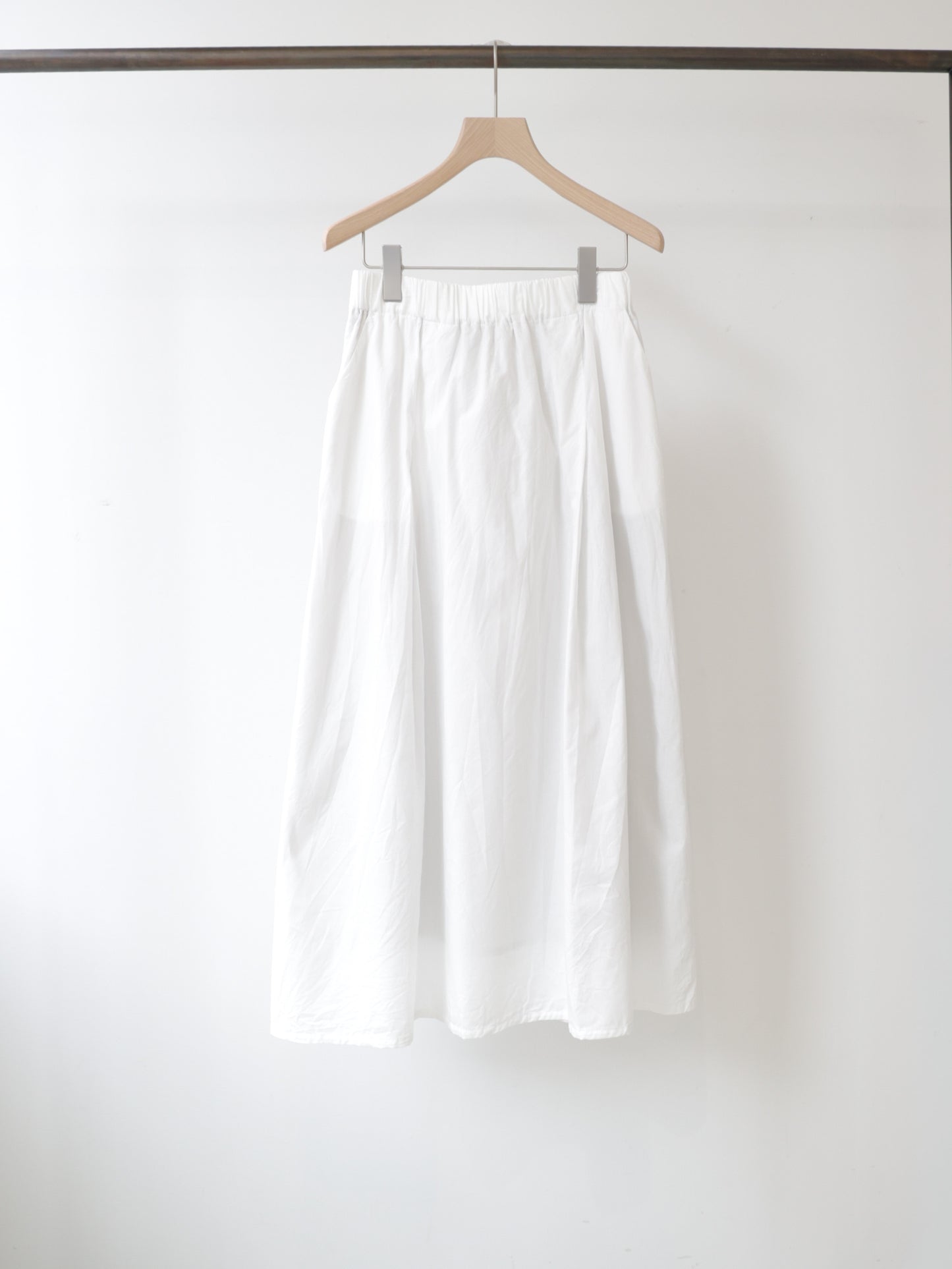 chambray tuck skirt