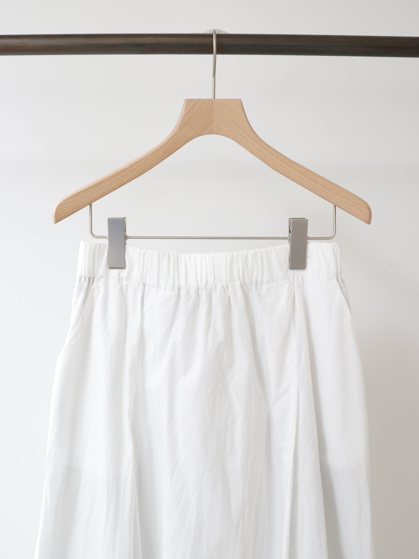 chambray tuck skirt