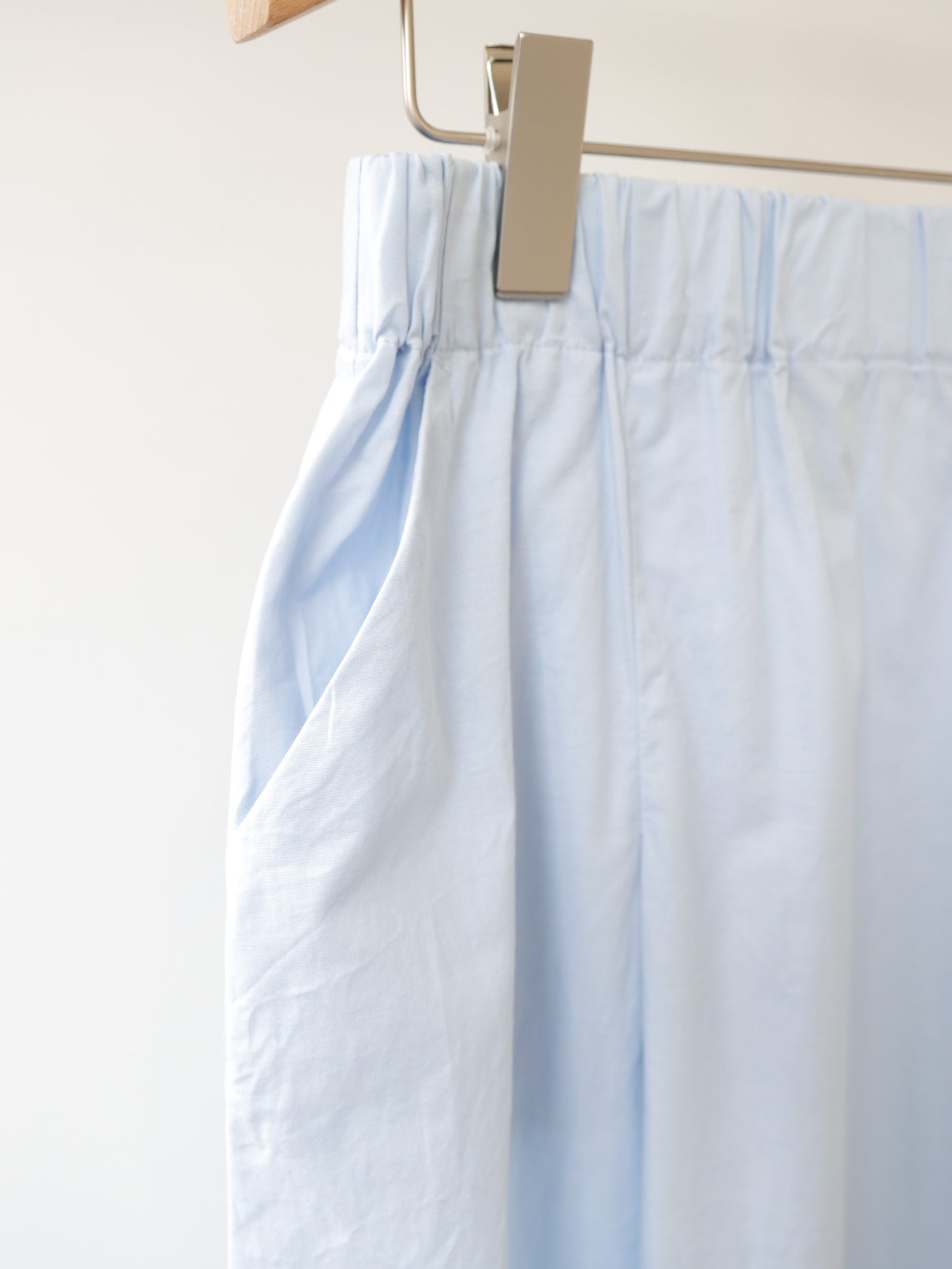 chambray tuck skirt