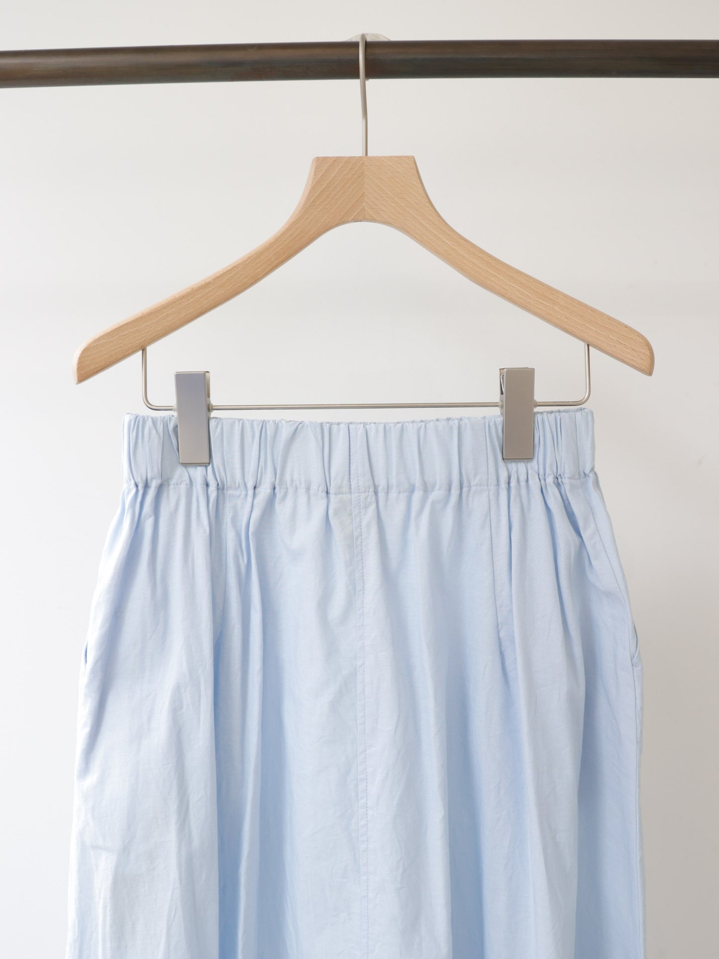 chambray tuck skirt