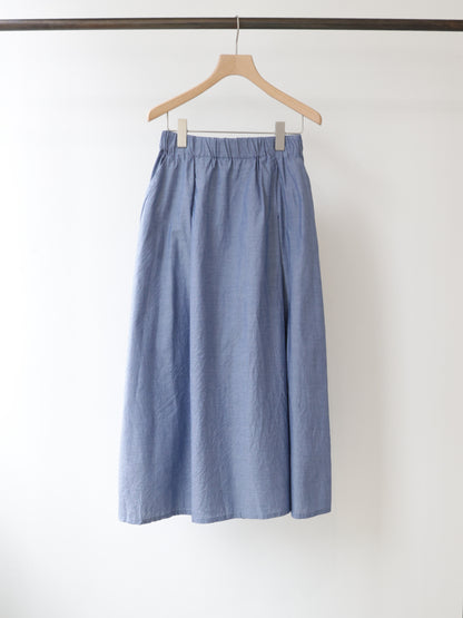 chambray tuck skirt