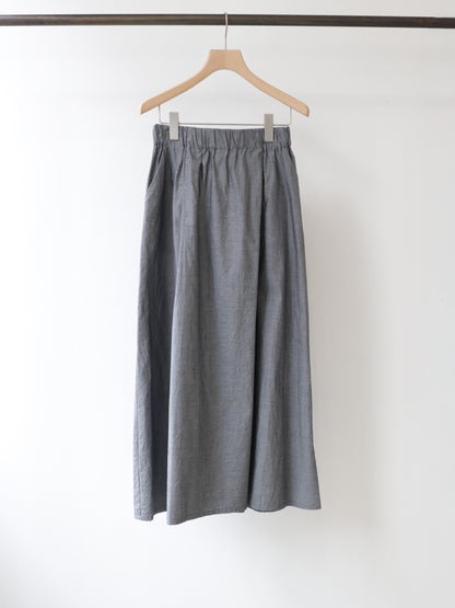 chambray tuck skirt