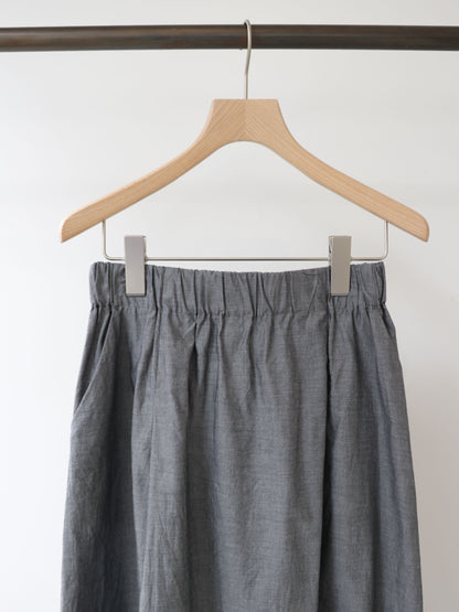 chambray tuck skirt