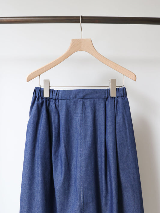 light denim cocoon skirt