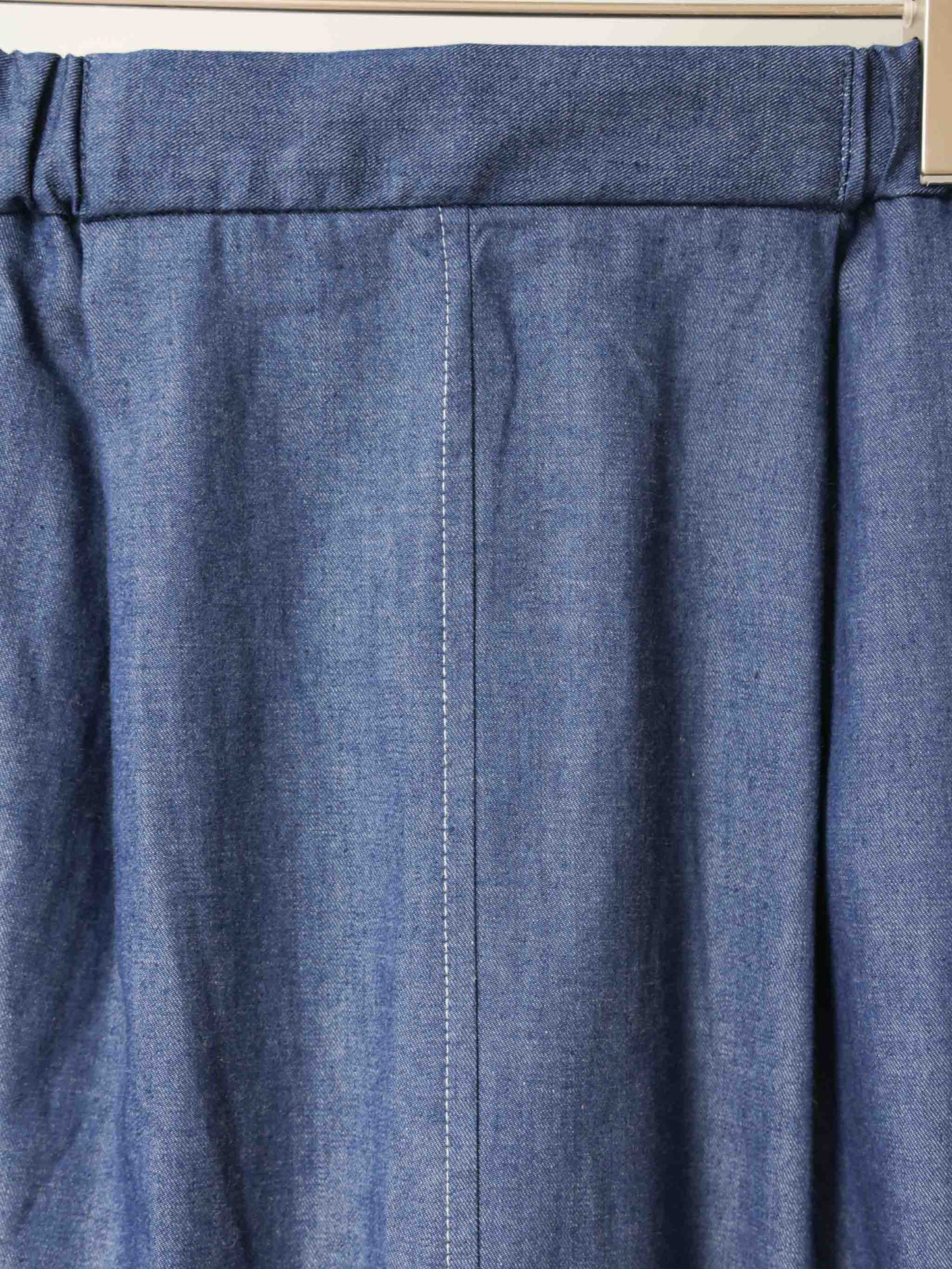 light denim cocoon skirt