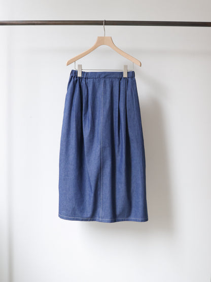light denim cocoon skirt