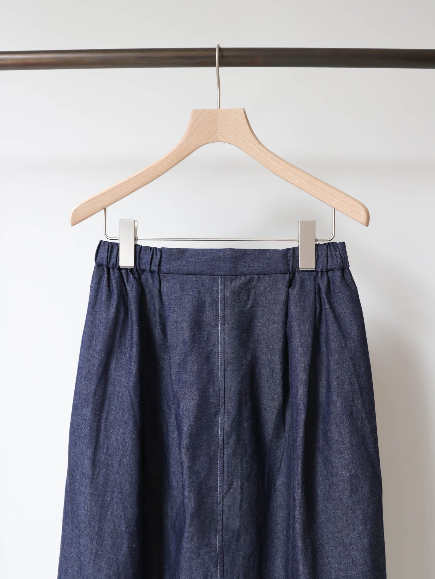light denim cocoon skirt