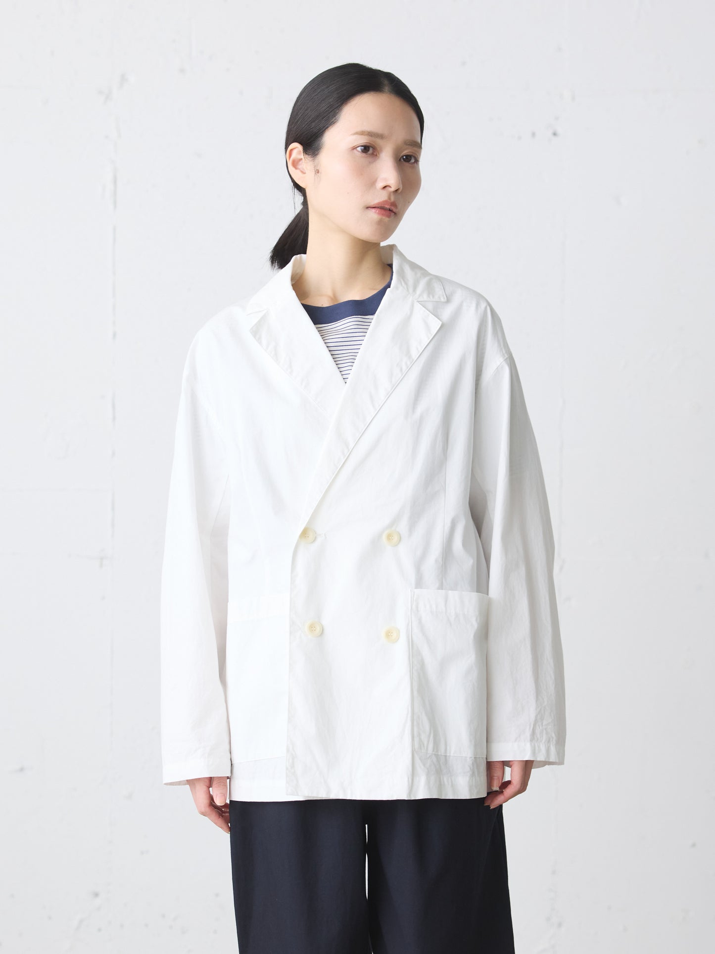 double breasted shirt jacket