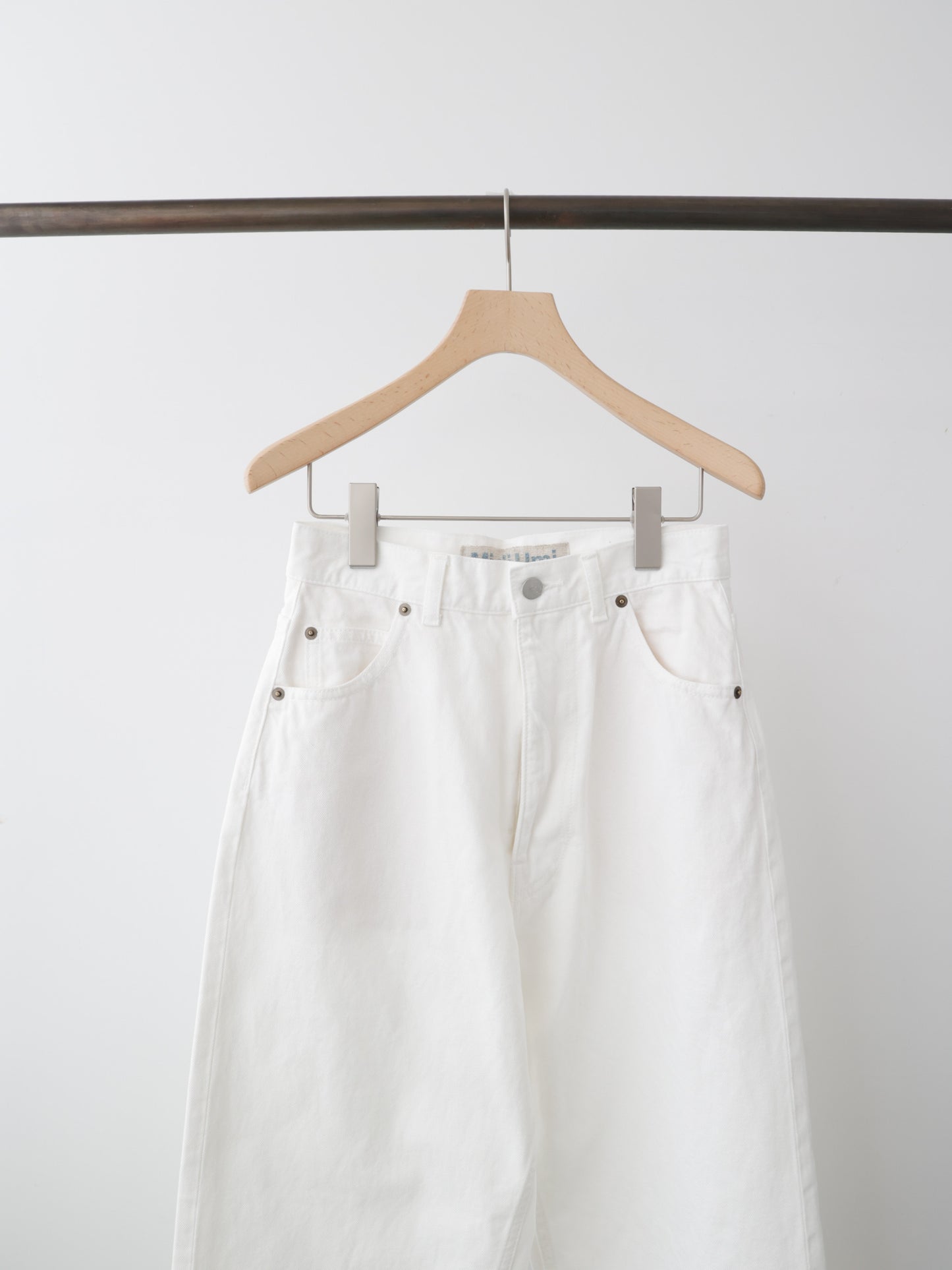 high waist straight denim