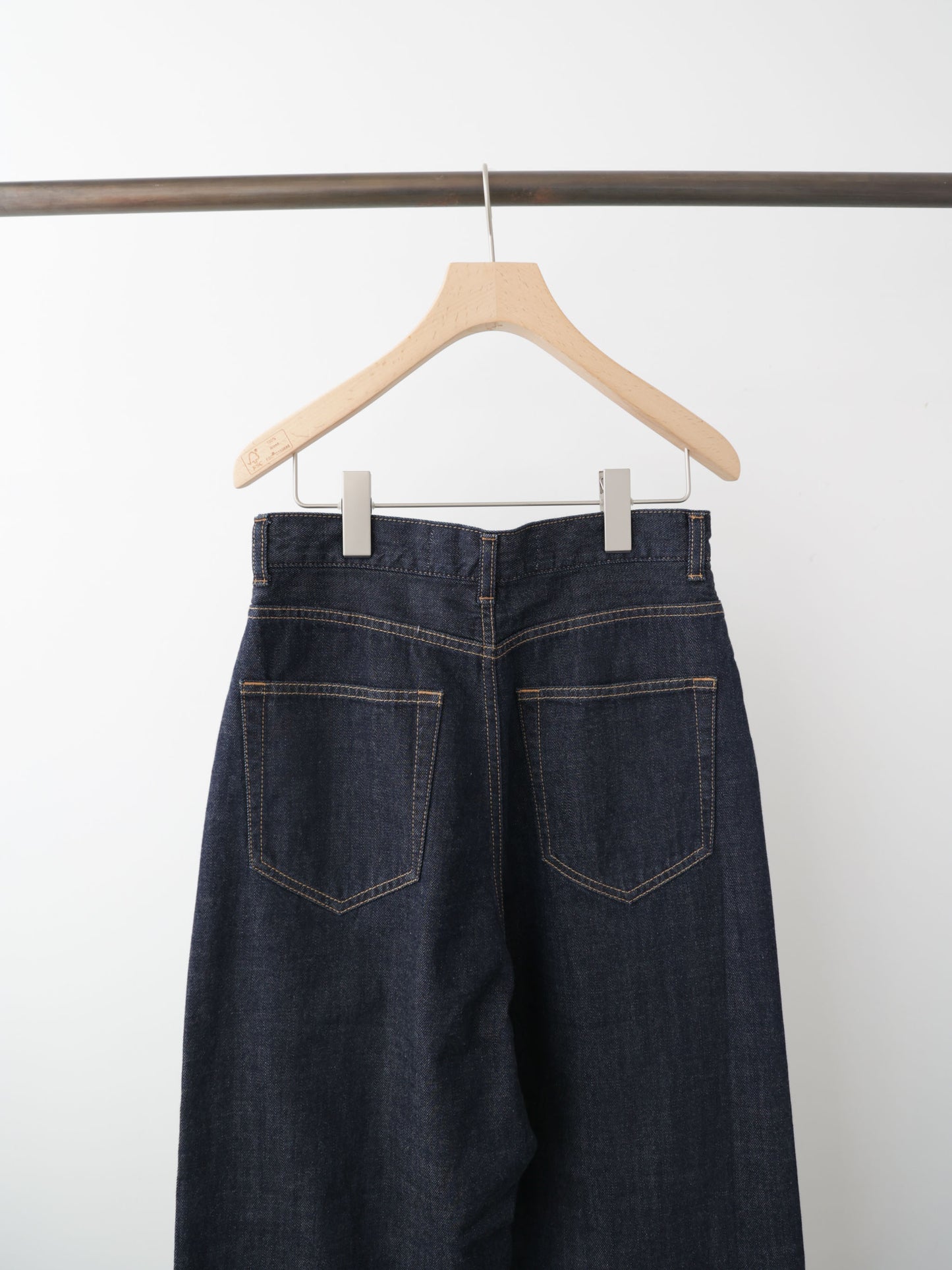 high waist straight denim