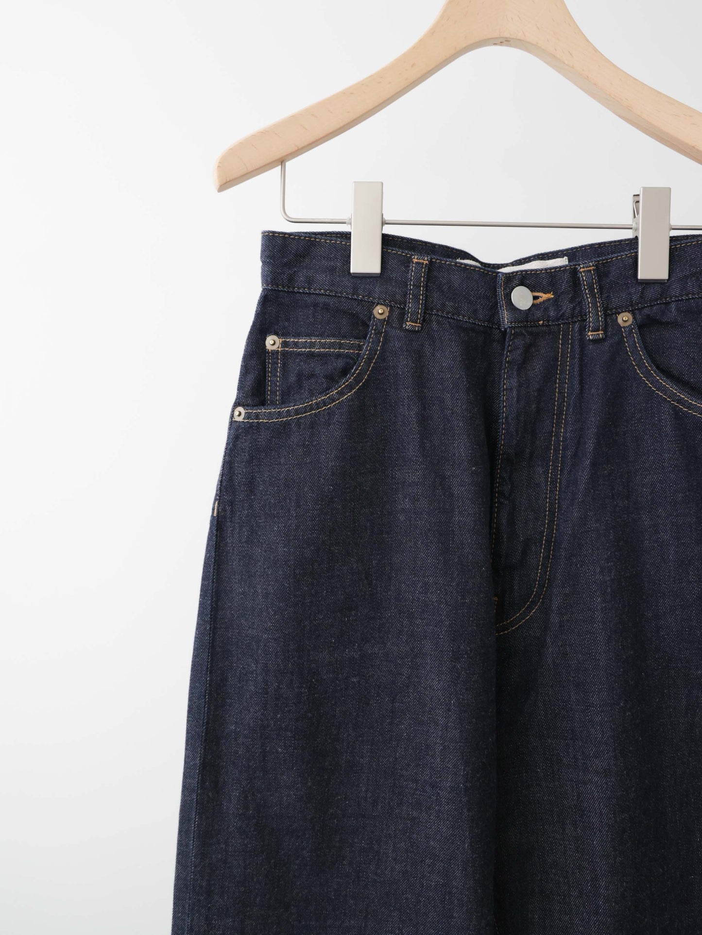 high waist straight denim