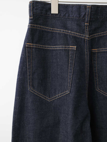 high waist straight denim