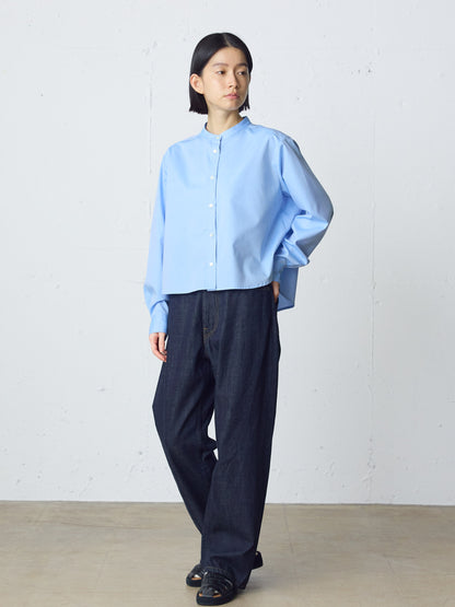 high waist straight denim