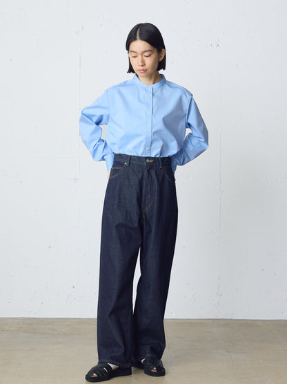 high waist straight denim