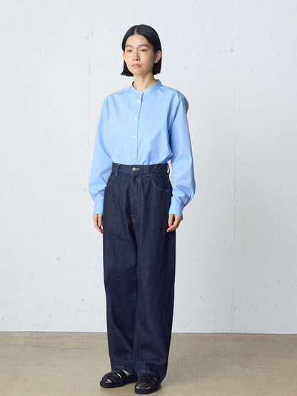 high waist straight denim