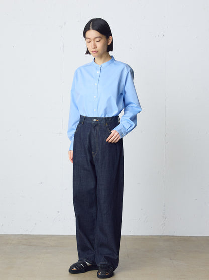 high waist straight denim