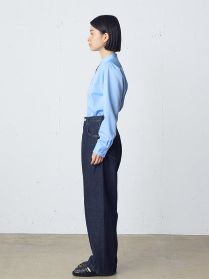 high waist straight denim