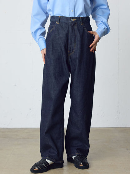 high waist straight denim