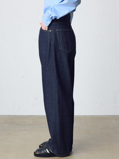 high waist straight denim