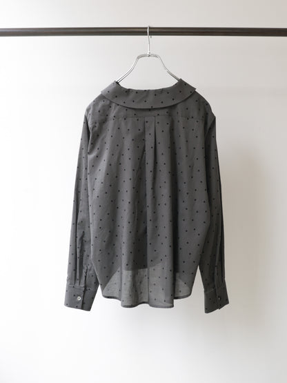 flat collar dots shirt