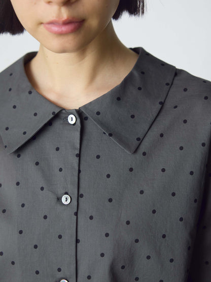 flat collar dots shirt