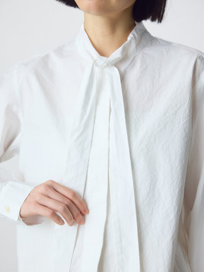 tie-neck shirt