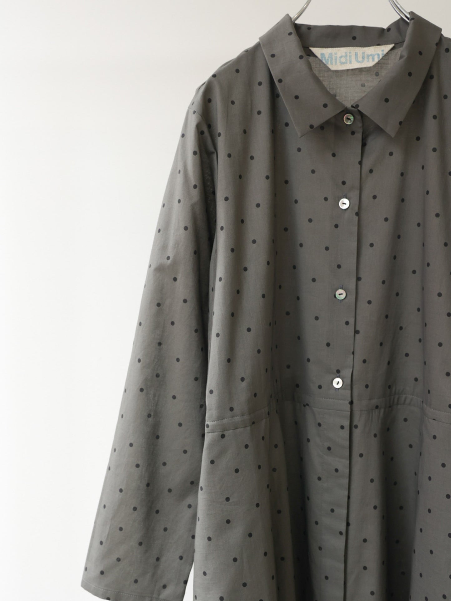 waist switching dots one-piece