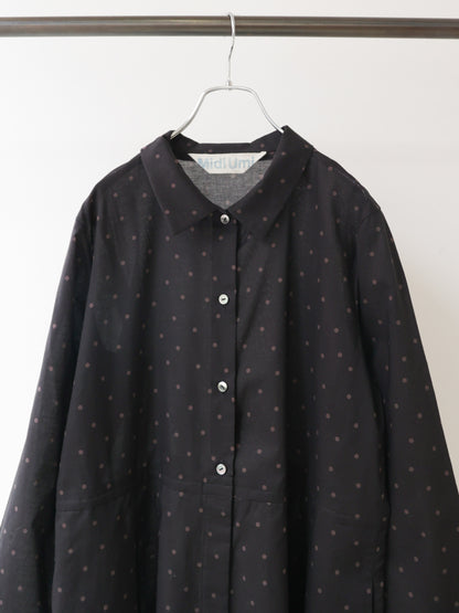 waist switching dots one-piece