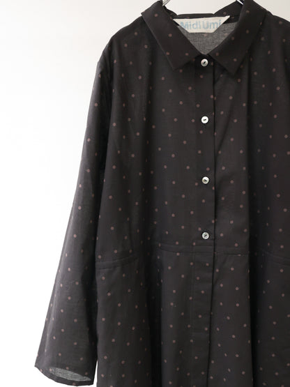 waist switching dots one-piece