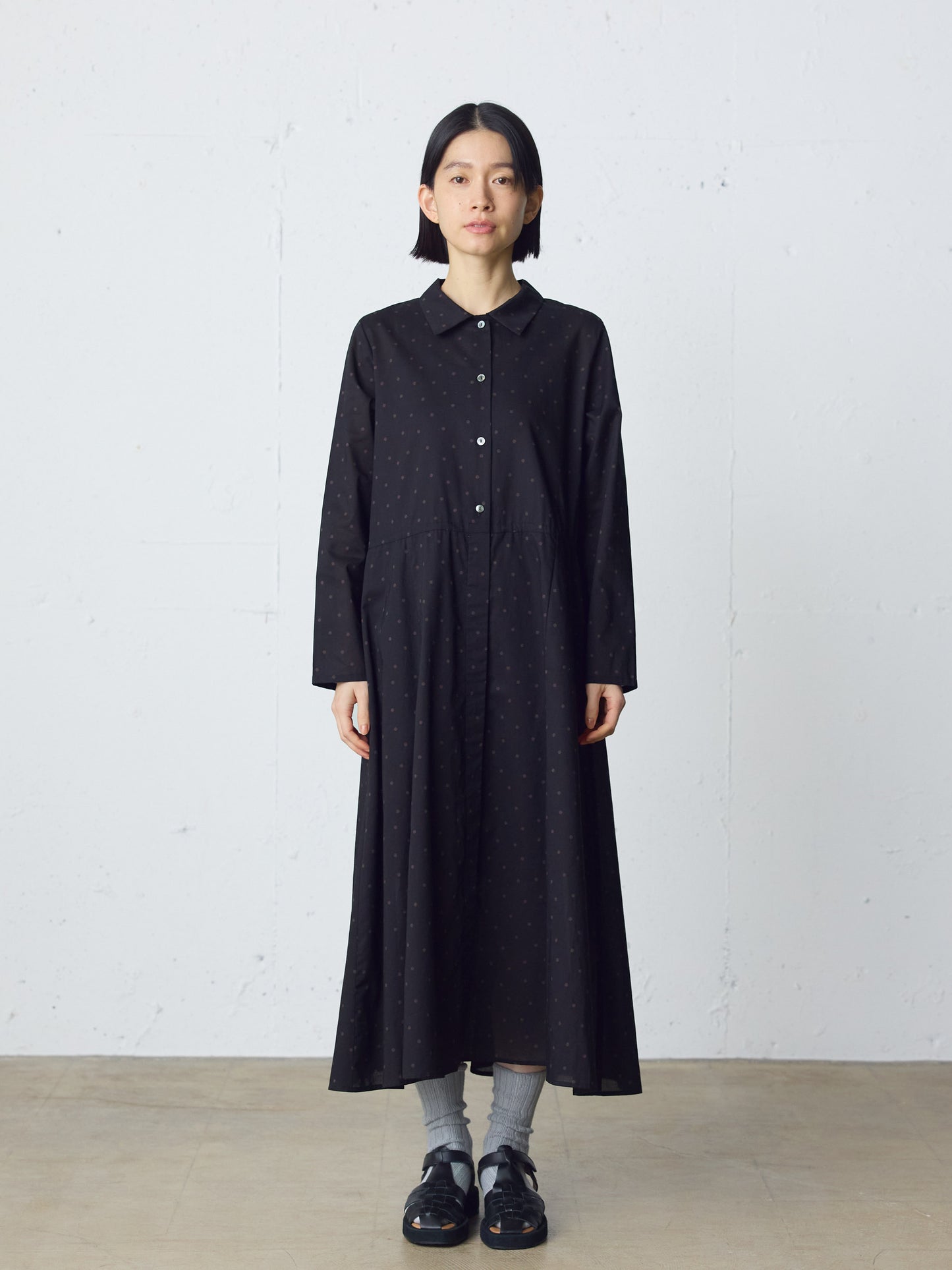 waist switching dots one-piece