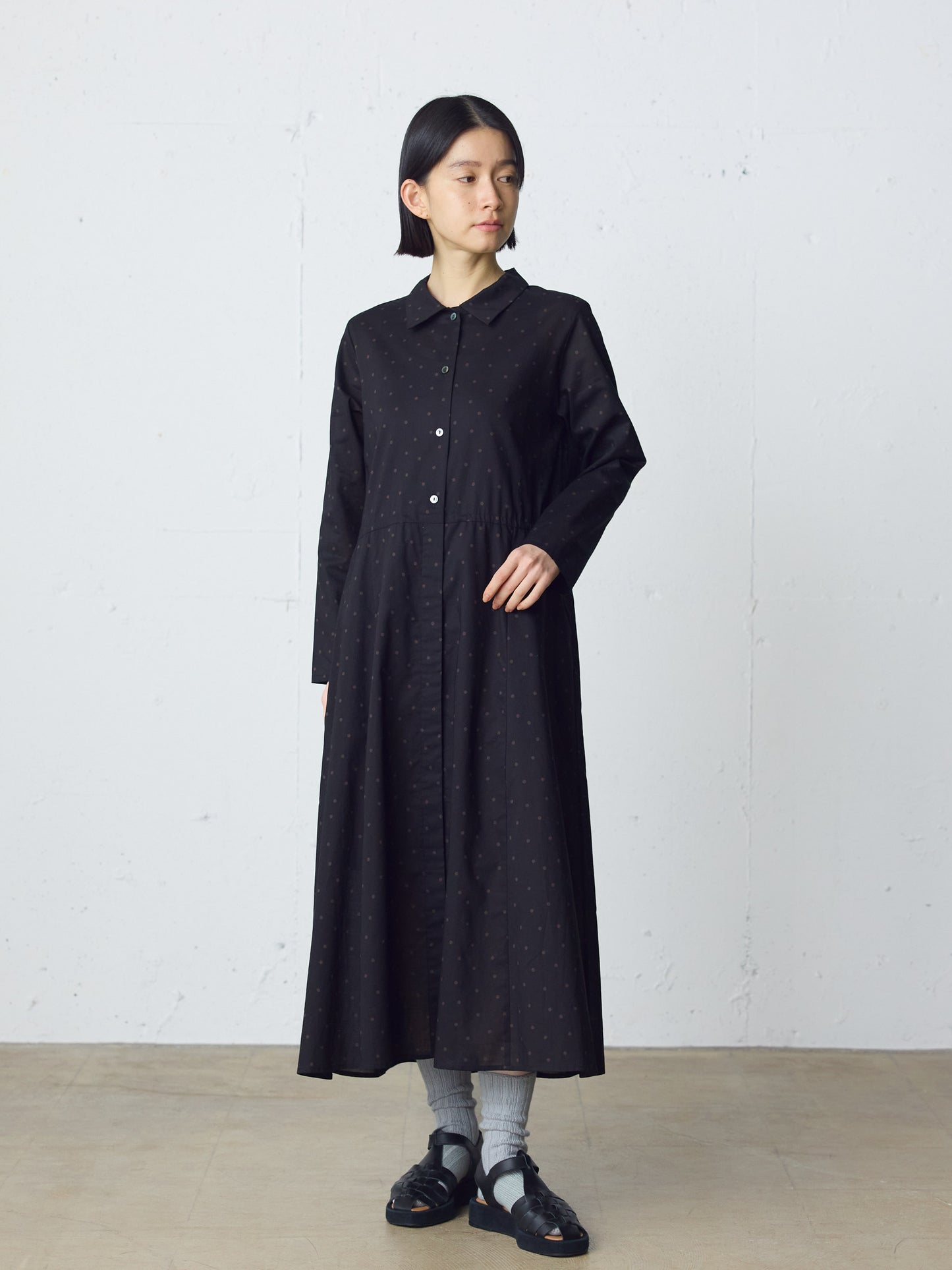 waist switching dots one-piece