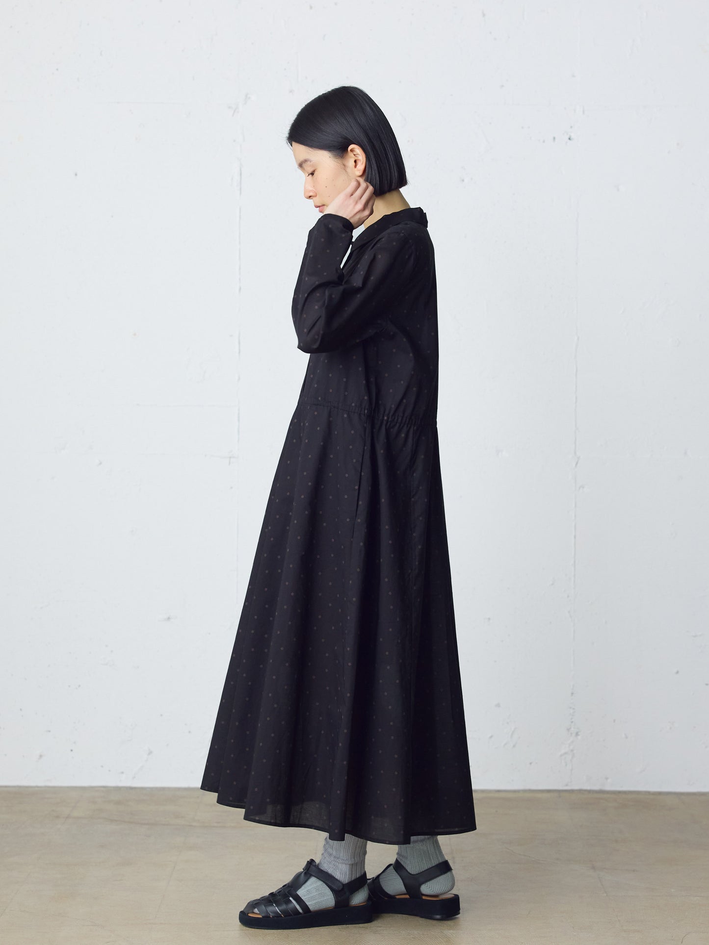 waist switching dots one-piece