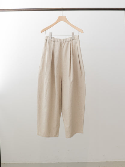 cottonlinen wide easy tapered pants