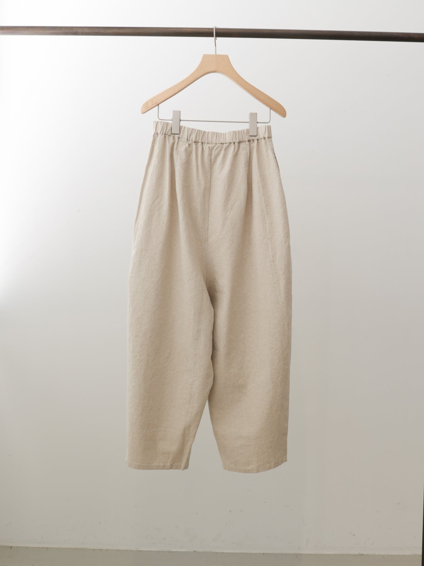 cottonlinen wide easy tapered pants